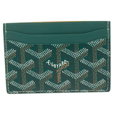 porte carte goyard vert|porte carte maison goyard.